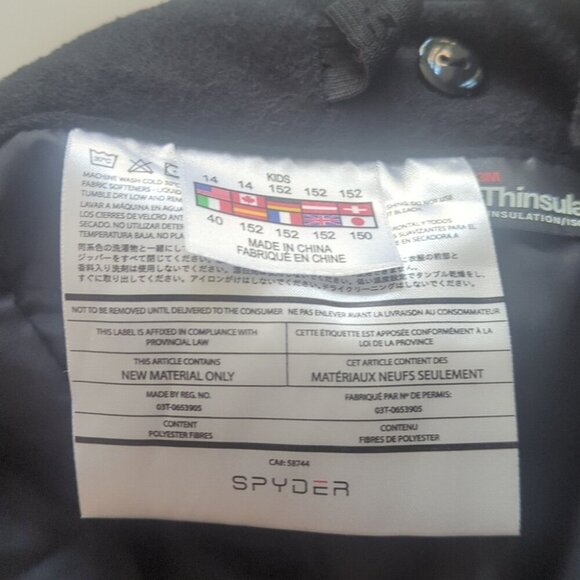 Girls Spyder Winter Black Ski Snowboard Weather Resistant Pants - Sz 14 BNWOT - Picture 6 of 7